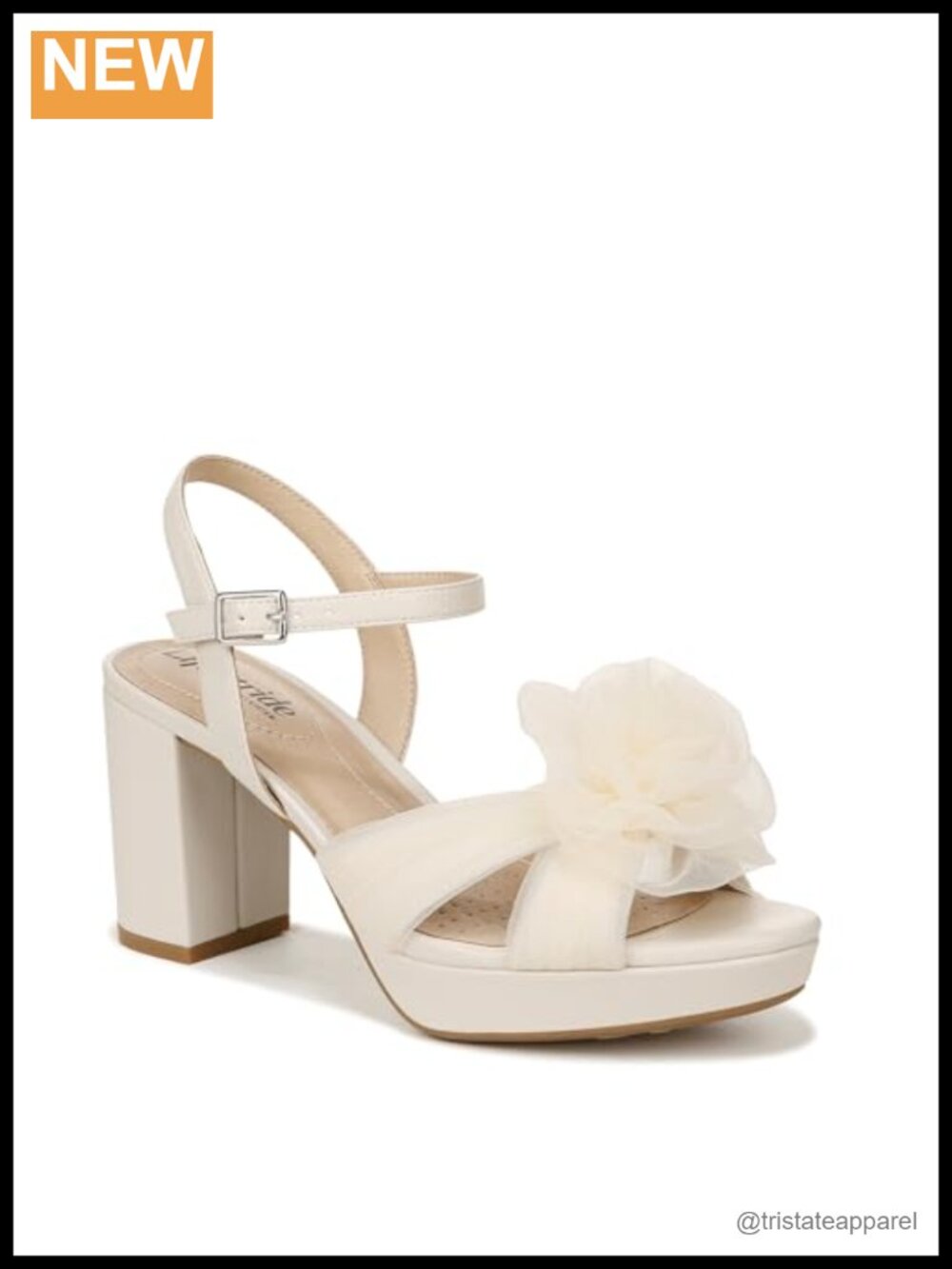 LifeStride Last Dance 3 Heeled Dress Sandals Faux Leather Block Heel